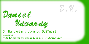 daniel udvardy business card